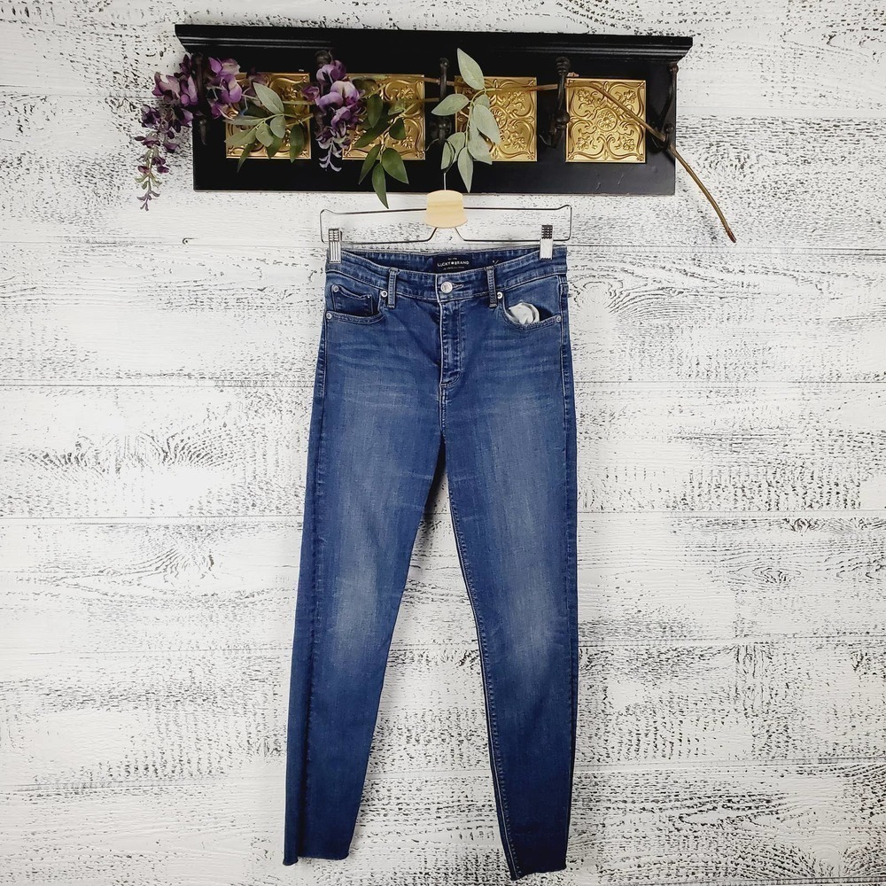 Lucky Brand Bridgette Skinny Raw Hem Denim Pants Jeans
